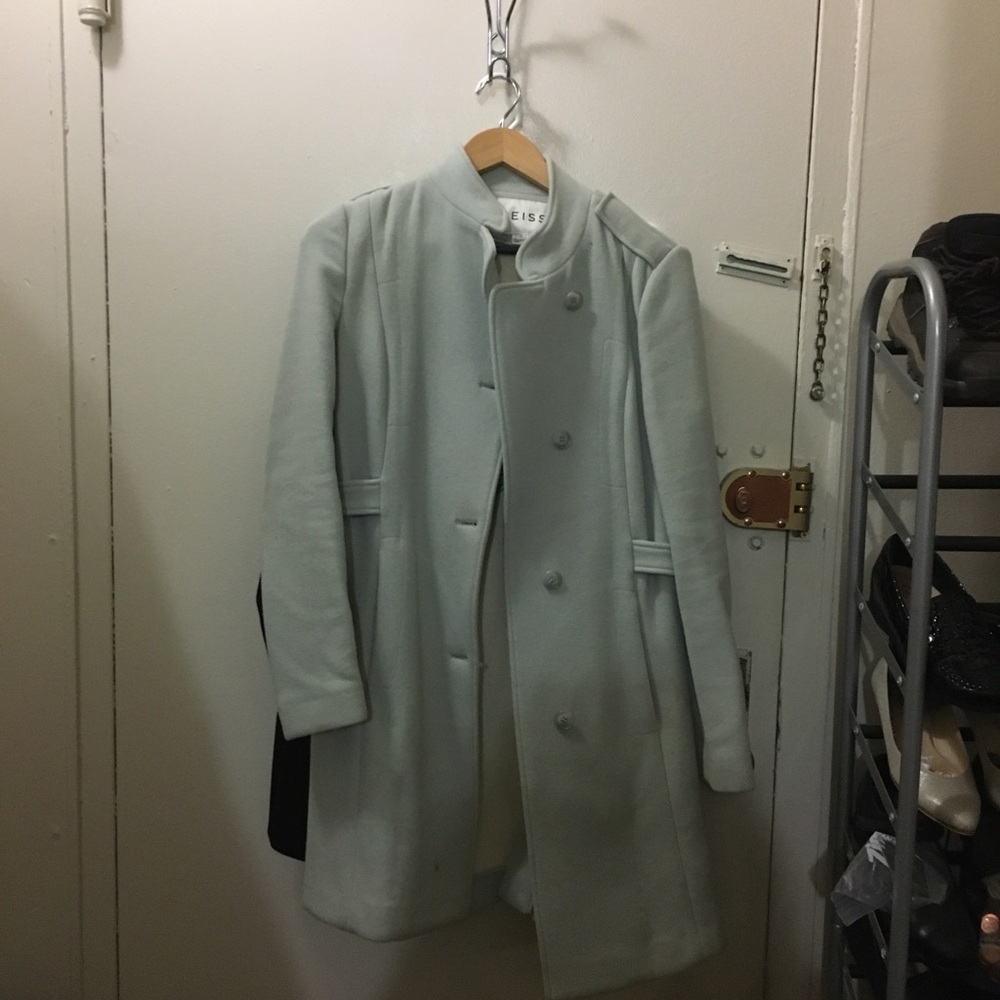Reiss Baby Blue Winter Coat Size Small - used